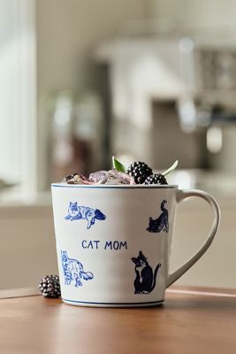 Molly Hatch Stoneware Dog and Cat Mom Mug