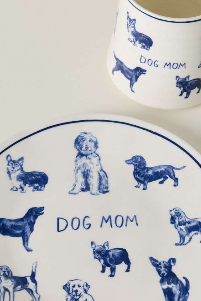 Molly Hatch Stoneware Dog and Cat Mom Dessert Plates #3