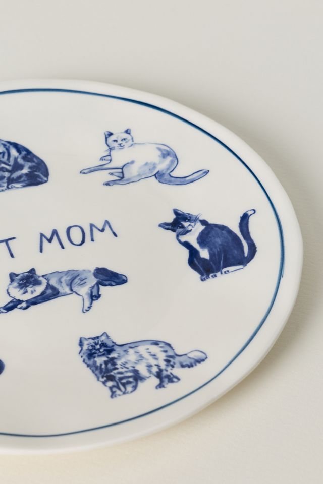 Molly Hatch Stoneware Dog and Cat Mom Dessert Plates #3