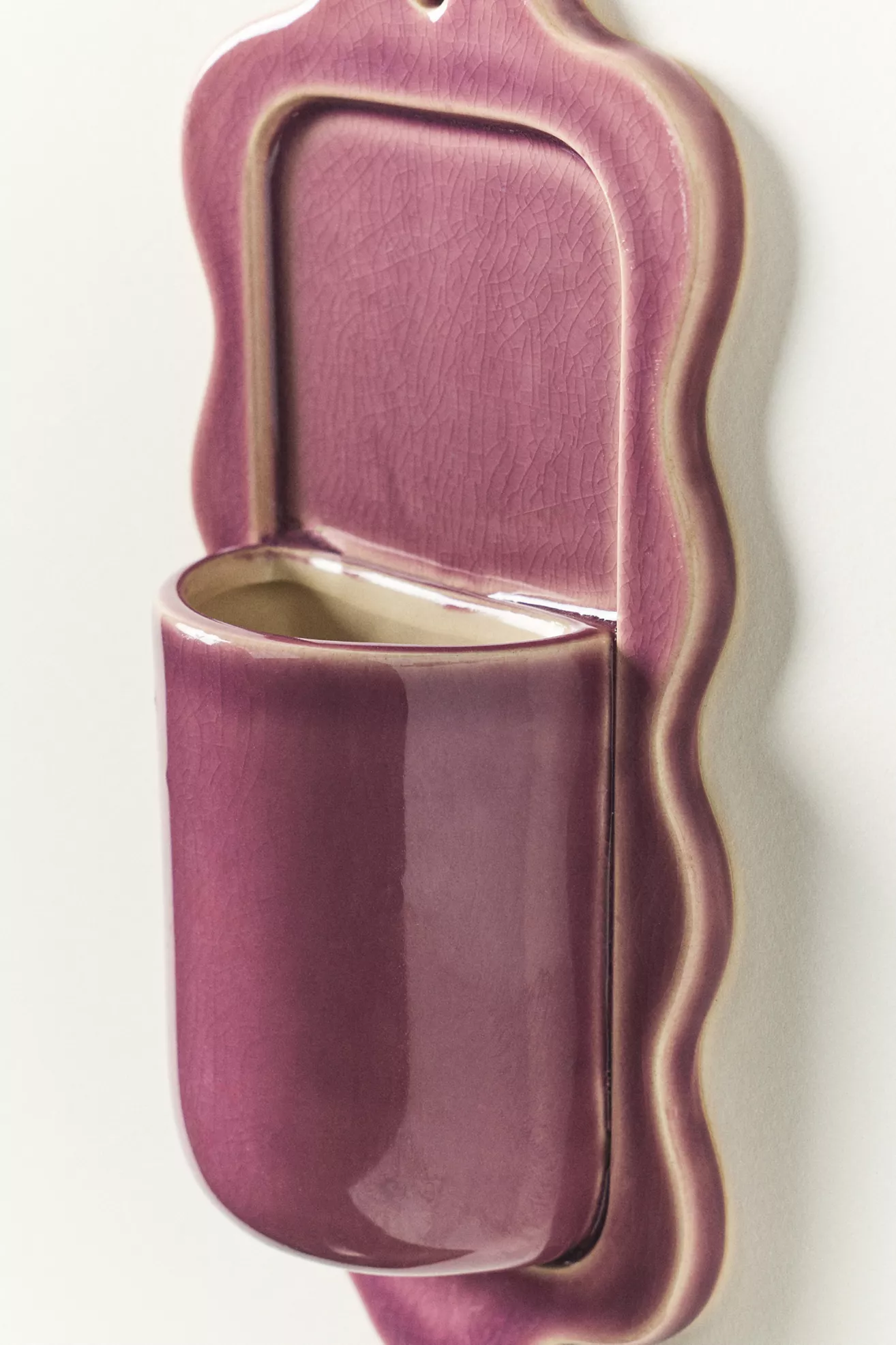 Stoneware Wiggle Wall Vase - thumbnail 10