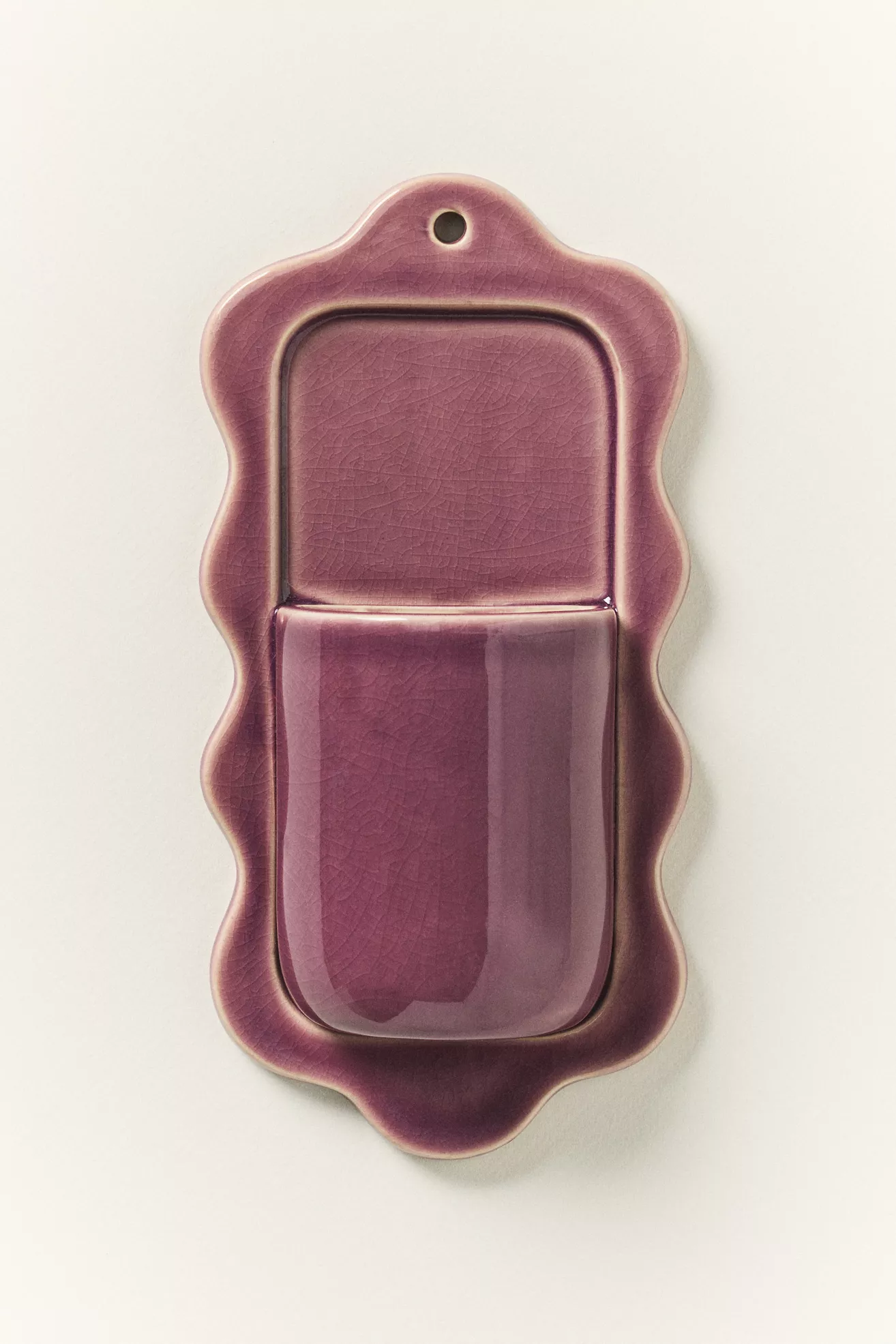 Stoneware Wiggle Wall Vase - thumbnail 9