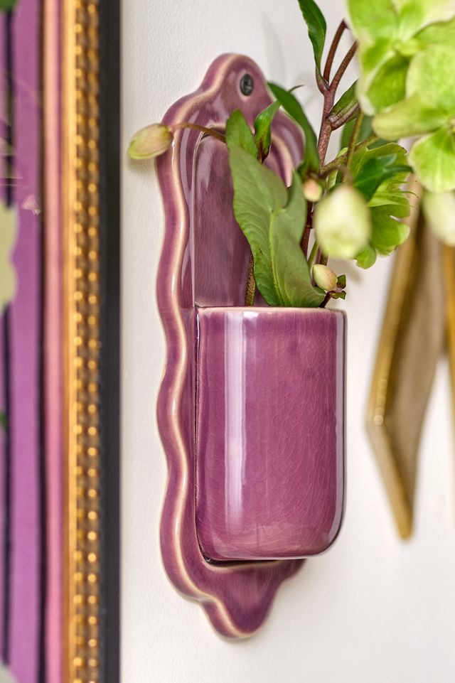 Stoneware Wiggle Wall Vase #4