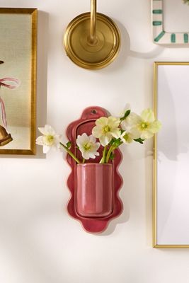 Stoneware Wiggle Wall Vase
