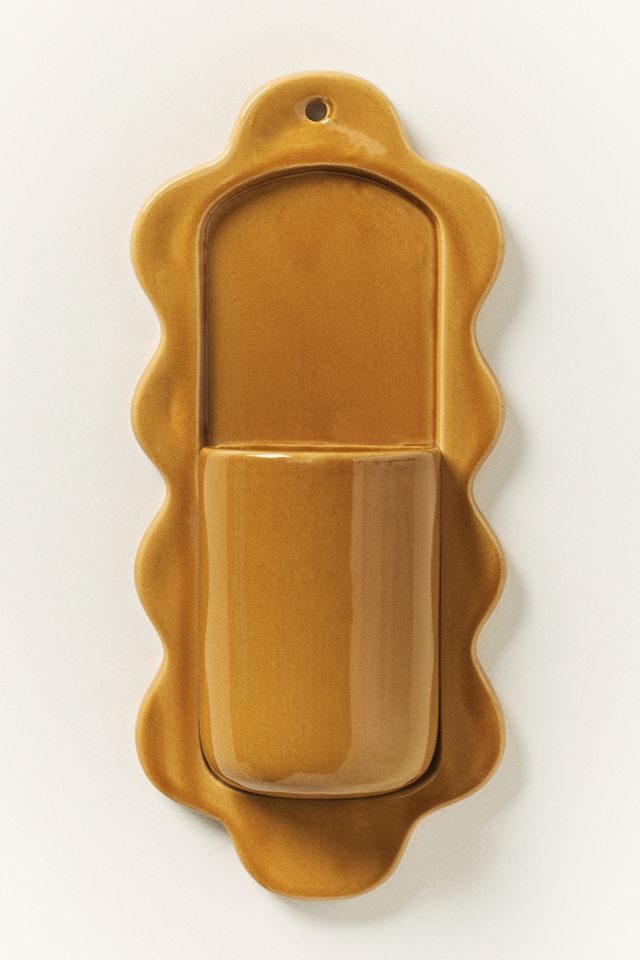 Stoneware Wiggle Wall Vase #2