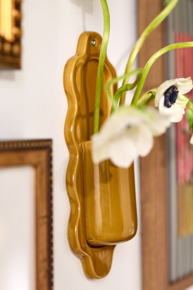 Stoneware Wiggle Wall Vase #1