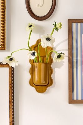 Stoneware Wiggle Wall Vase