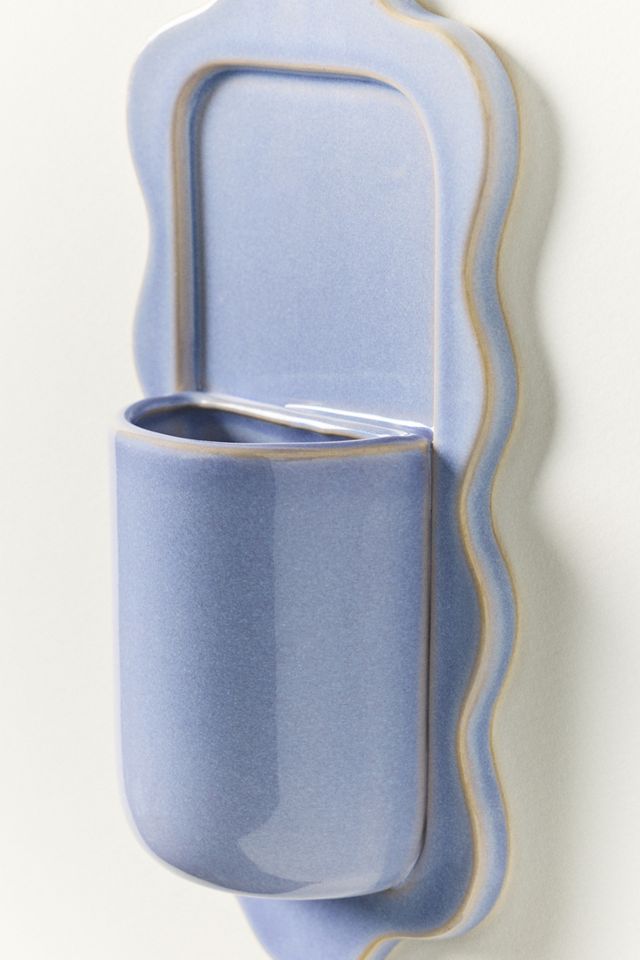 Stoneware Wiggle Wall Vase #3