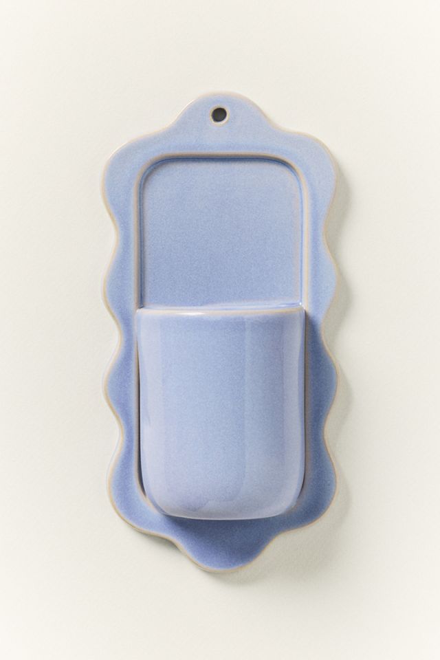 Stoneware Wiggle Wall Vase #2