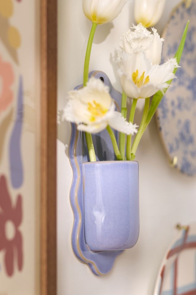 Stoneware Wiggle Wall Vase #1