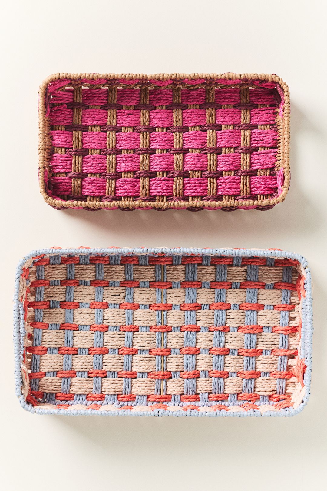 Color Woven Trays - Pink Multi, Assorted