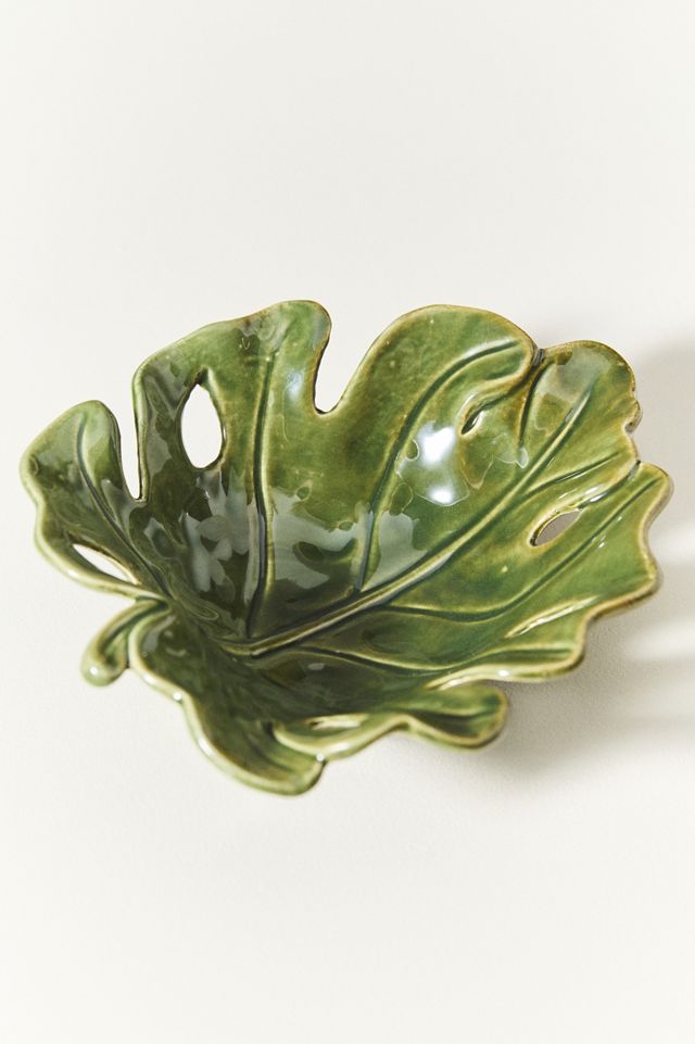 Monstera Stoneware Trinket | AnthroHome