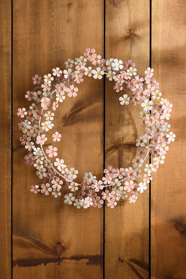 Pink Ditsy Floral Iron Wreath | Terrain