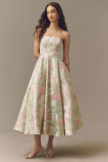 floral bridal shower dress A Flirty and Kate Aspen shoulder mini dress combines bold sparkle with soft Bridal Shower Dresses for the