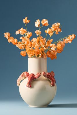 Stoneware Lobster Vase