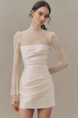 chinese dress ladies A-Line Tea-Length Satin Little White Dress COCOMELODY CW3383, 20 Days / Ivory / US22-UK24-EUR52 main image 1