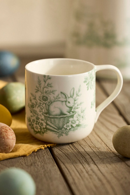 Bunny Toile Stoneware Mug | Terrain