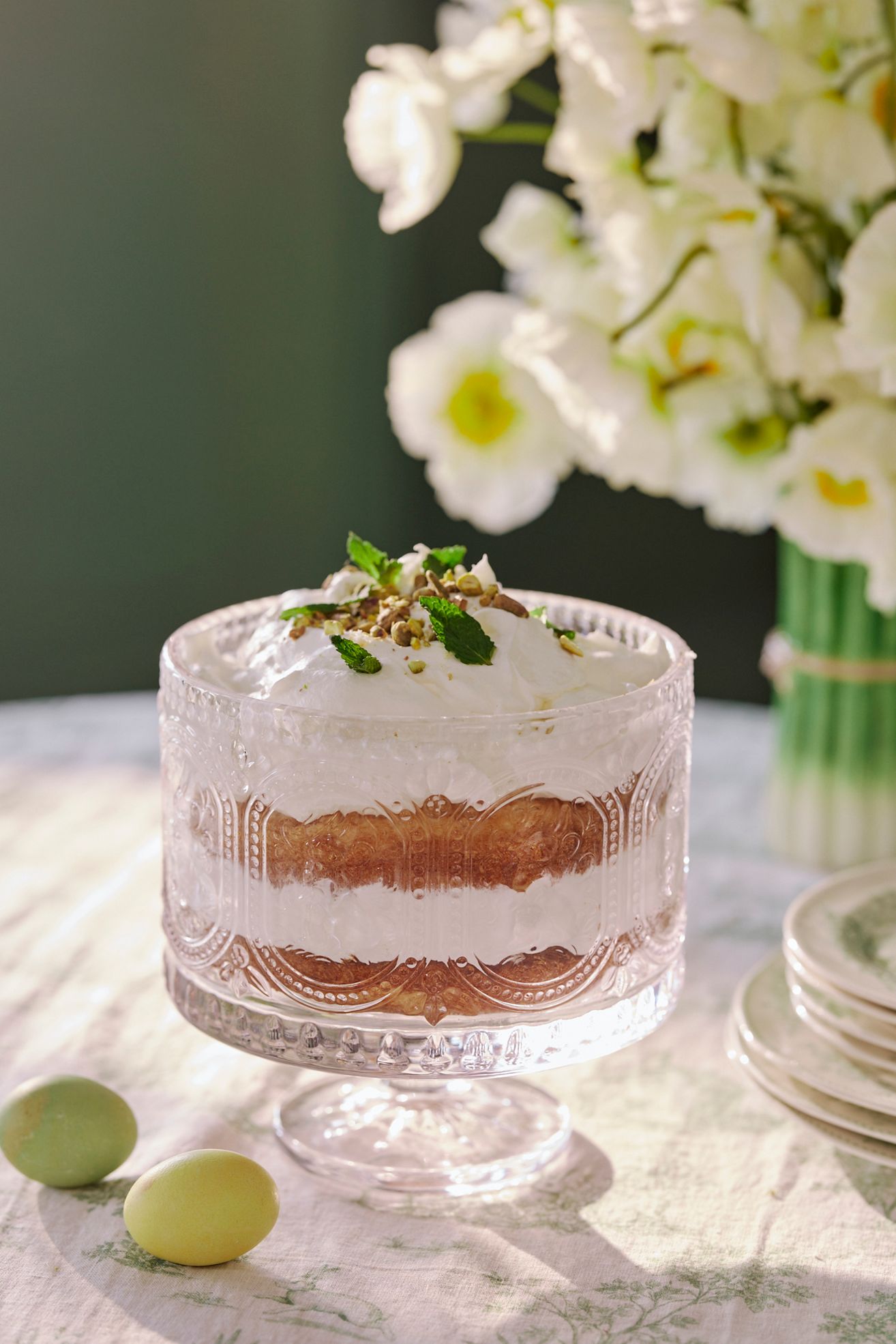 Embossed Bunny Glass Trifle Dish - Clear, Standard, One Size