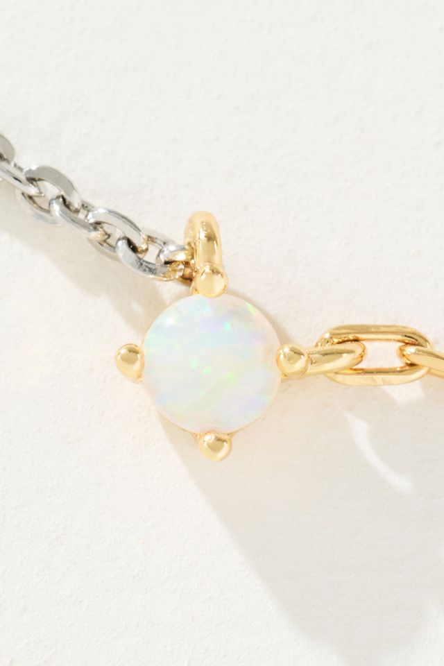 Two-Tone Crystal Link Necklace #1