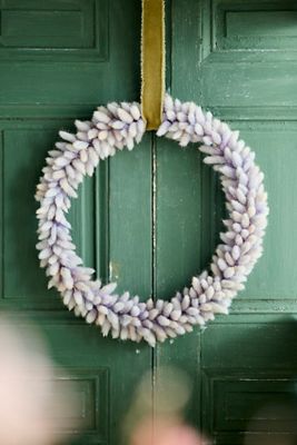 Dried Bunny Tails Wreath, Large