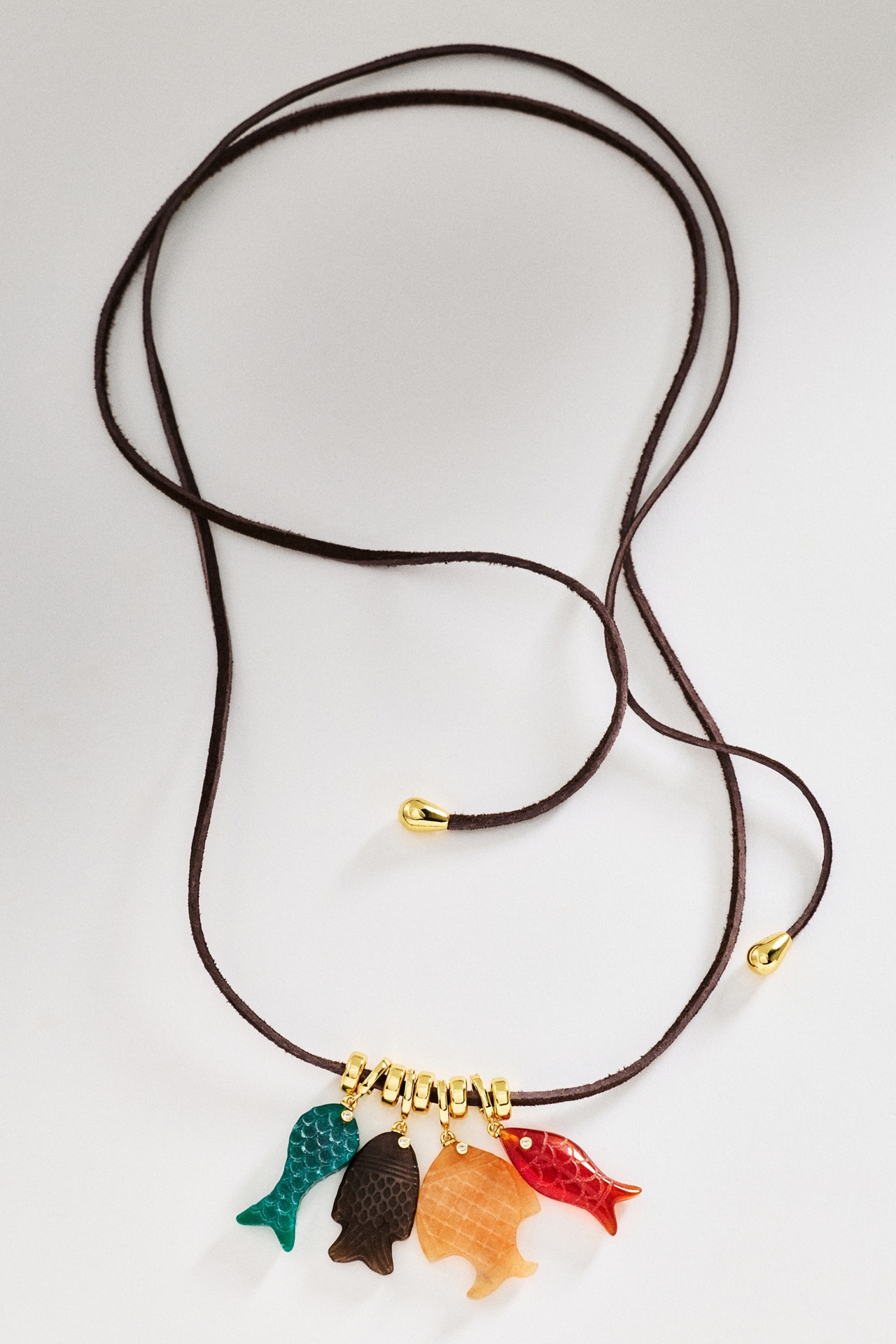 Éliou Fish Charm Wrap Necklace
