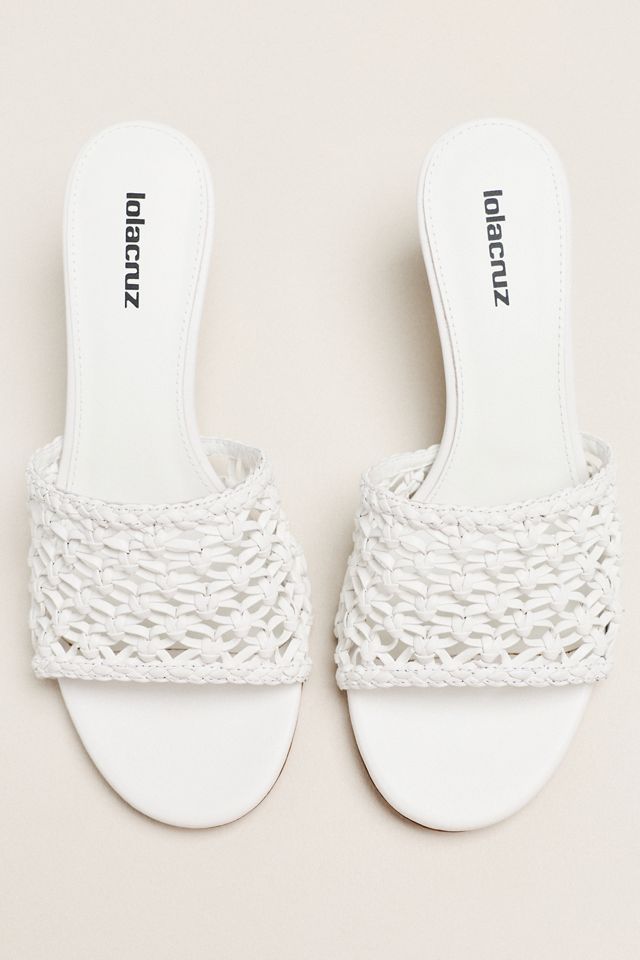 Lola Cruz Woven Heeled Mule Sandals #1