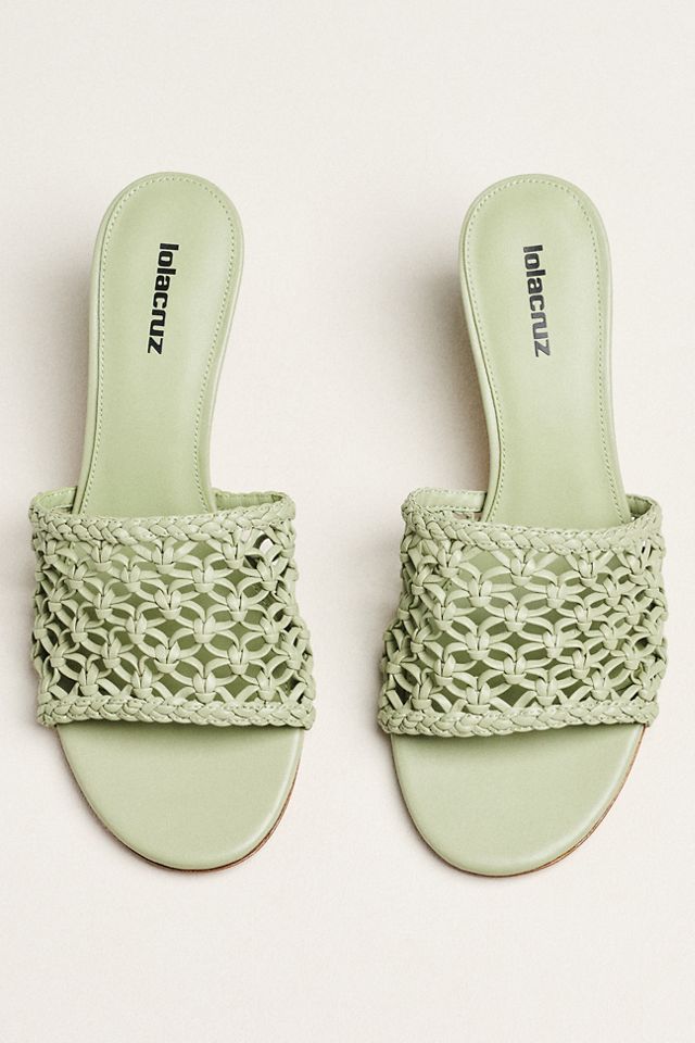 Lola Cruz Woven Heeled Mule Sandals #2