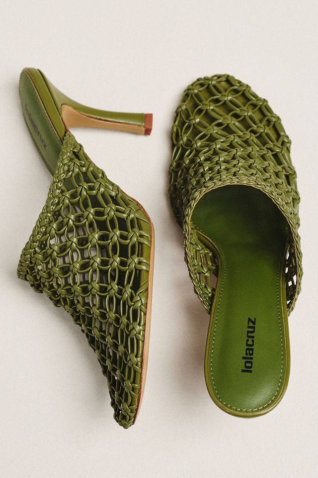 Lola Cruz Gara Woven Heeled Mules #1