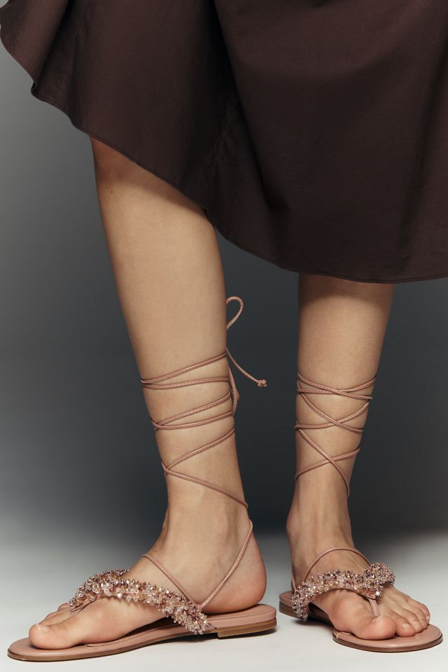 Lola Cruz Martina Beaded Strappy Sandals #1