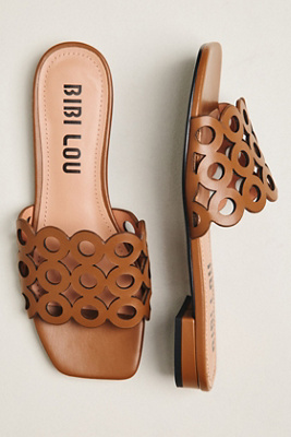 Bibi Lou Cutout Slide Sandals In Multi