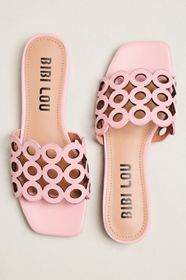 Bibi Lou Cutout Slide Sandals In Multi