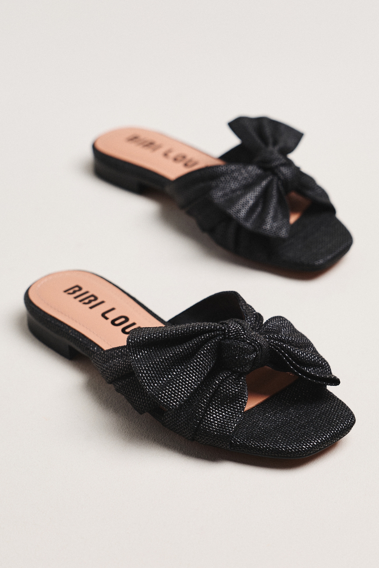 Bibi Lou Karsie Square-Toe Slide Sandals
