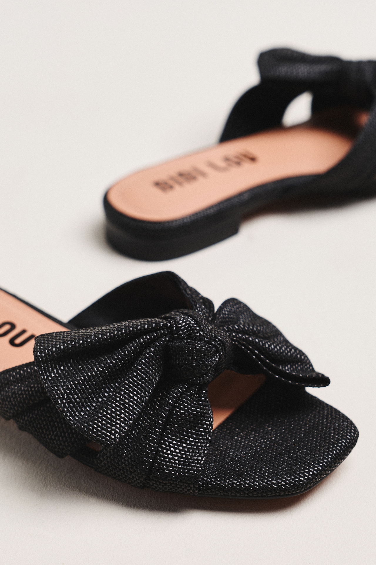 Bibi Lou Karsie Square-Toe Slide Sandals