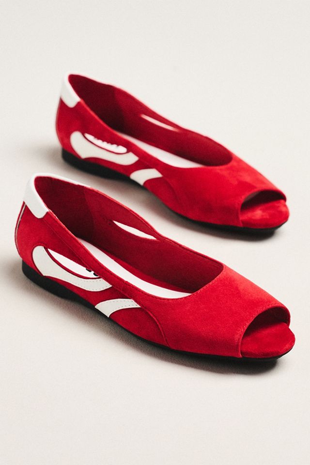 Bibi Lou Sporty Peep-Toe Ballet Flats #1