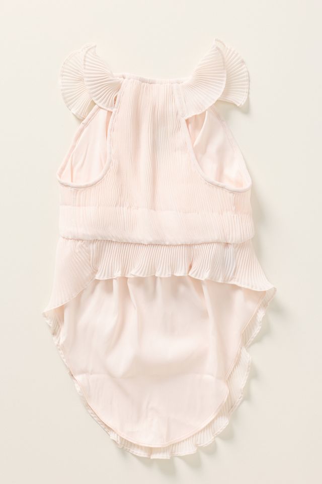 FURB Love Story Petal Pink Pleated Chiffon Pet Dress #3