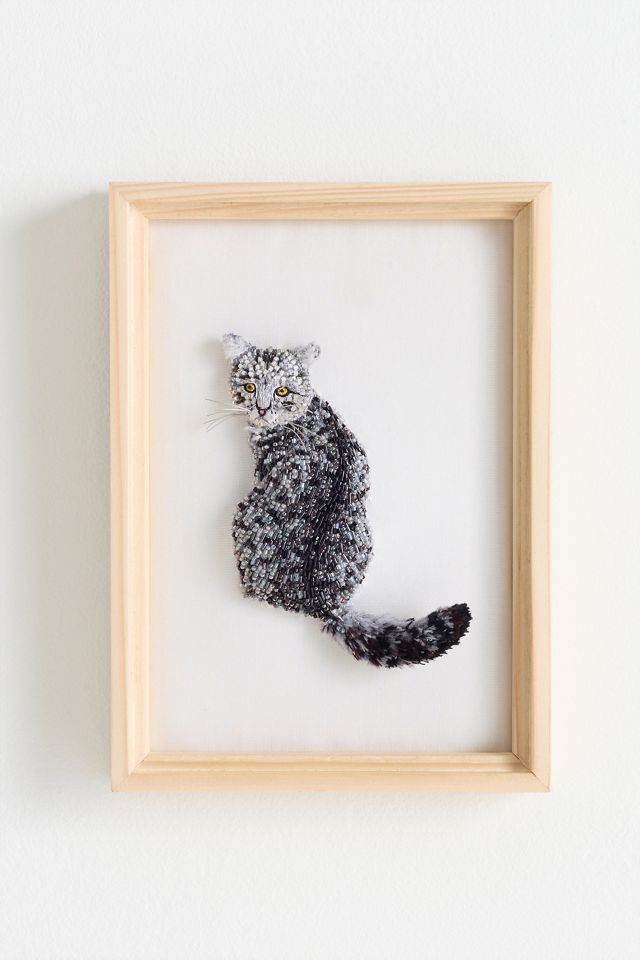 Cat Beaded Wall Art #1
