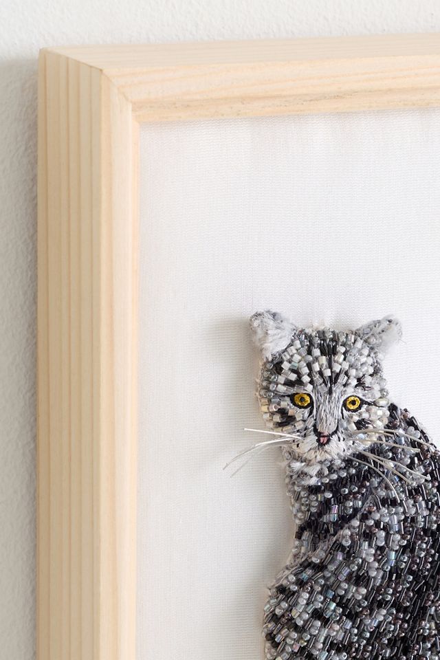 Cat Beaded Wall Art #2