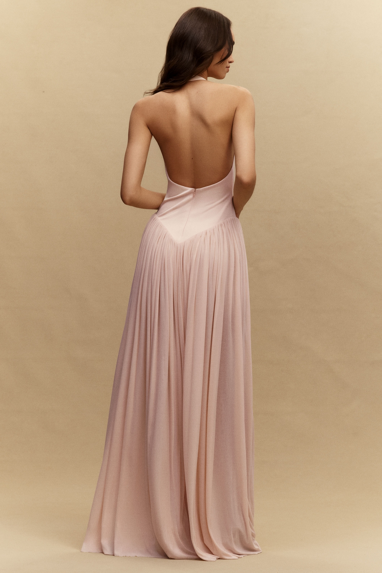 MISHA Ophelia Jersey Plunge Maxi Dress
