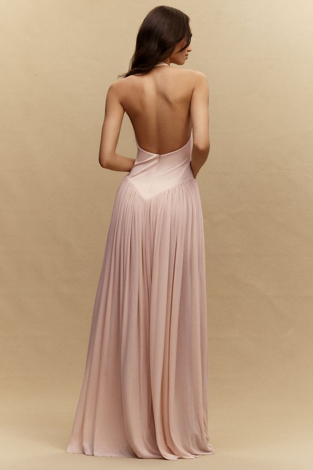 MISHA Ophelia Jersey Plunge Maxi Dress #1