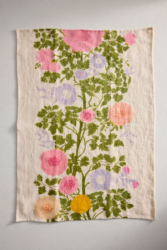 Riso Floral Linen Dish Towel #3
