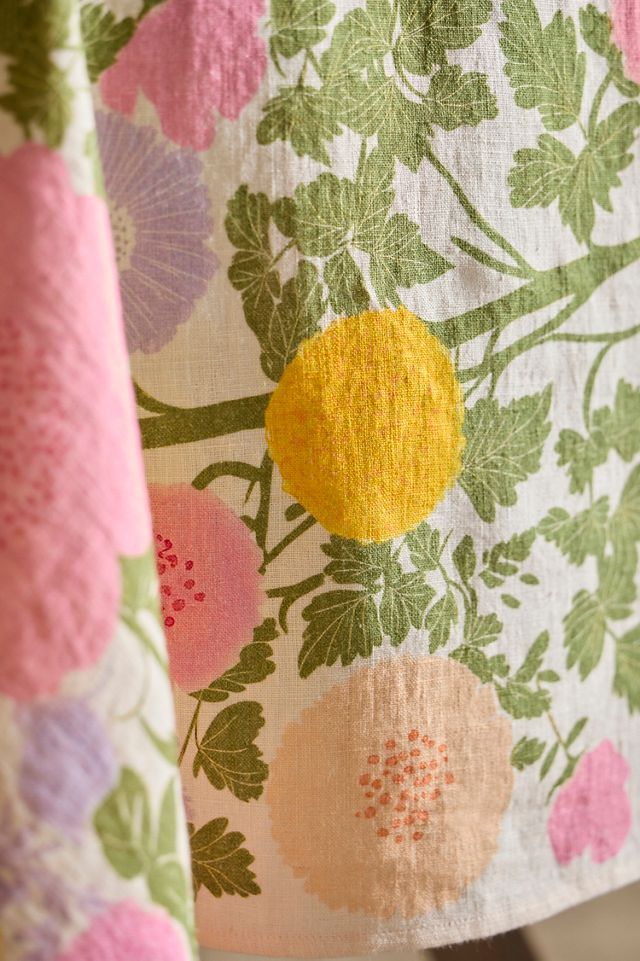 Riso Floral Linen Tablecloth #2