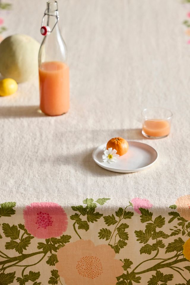 Riso Floral Linen Tablecloth #4