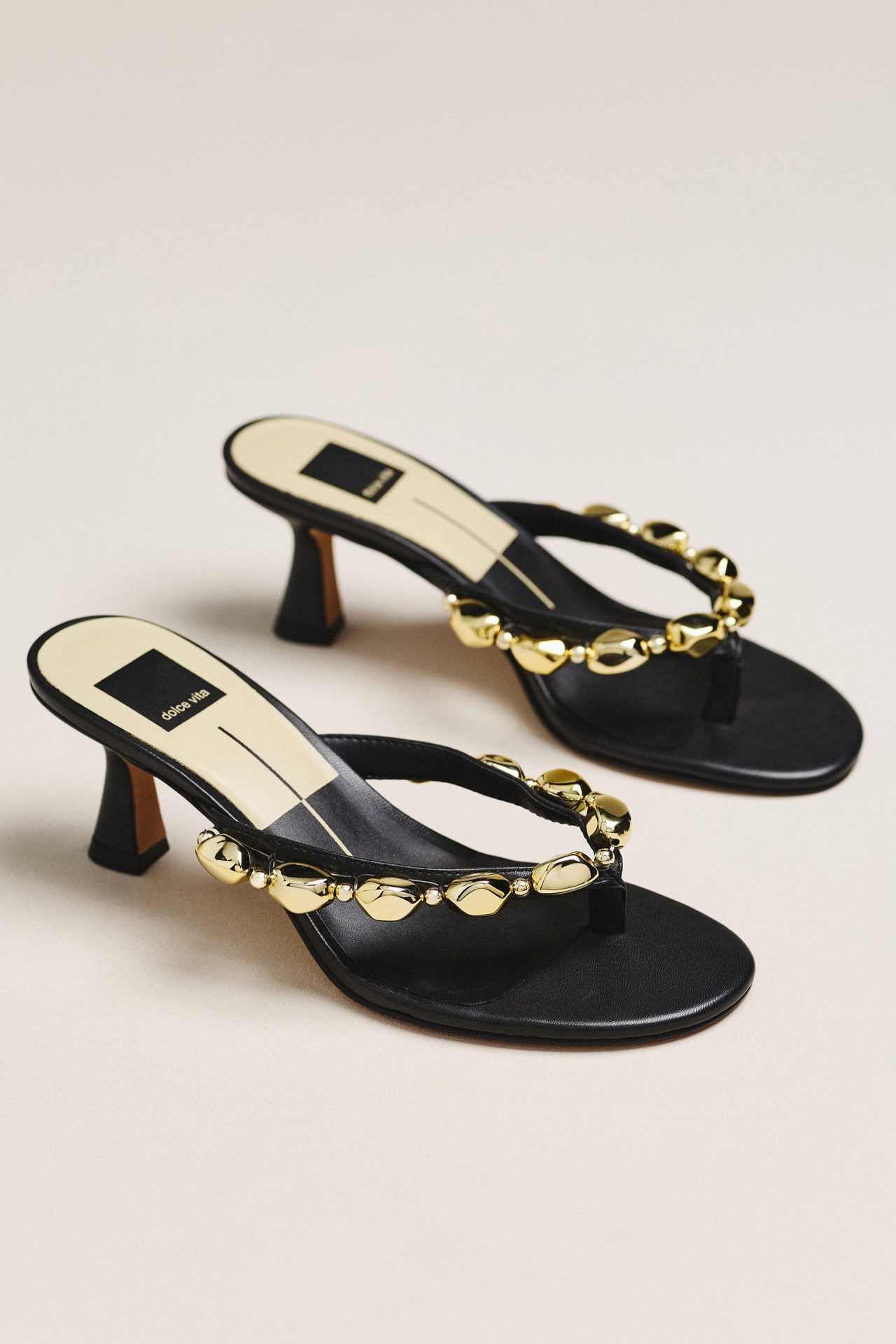 Dolce Vita Daksie Embellished Kitten Heel Sandals