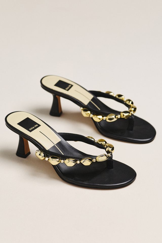 Dolce Vita Daksie Embellished Kitten Heel Sandals #1