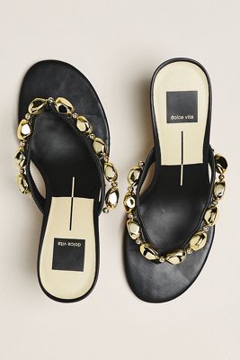 Dolce Vita Daksie Embellished Kitten Heel Sandals