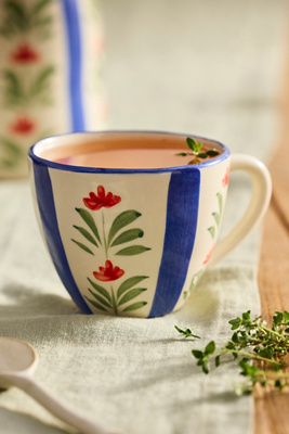 Floral Stripe Stoneware Mug | Terrain