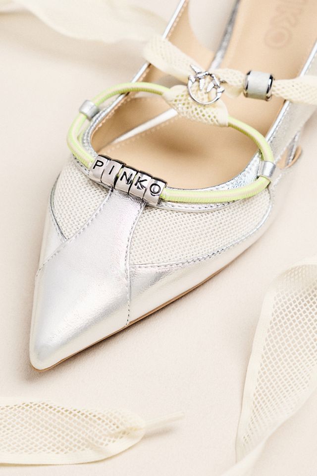 PINKO Gianira 30 Pointed Toe Slingback Flats #3