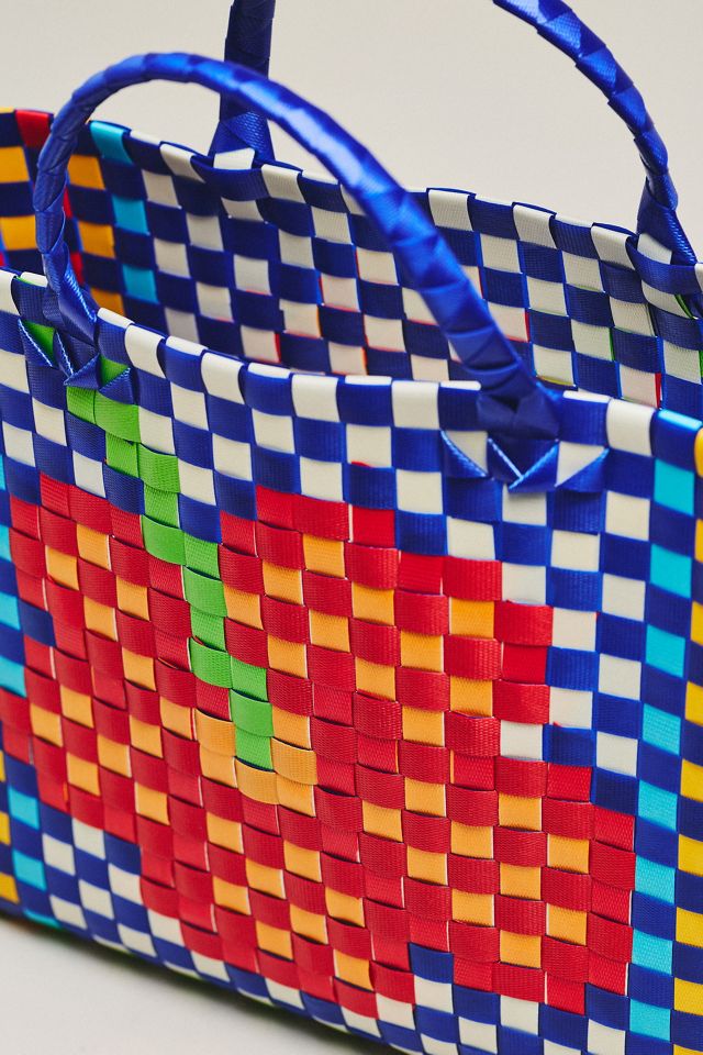 Farm Rio Multi-Colored Woven Tote Bag #2