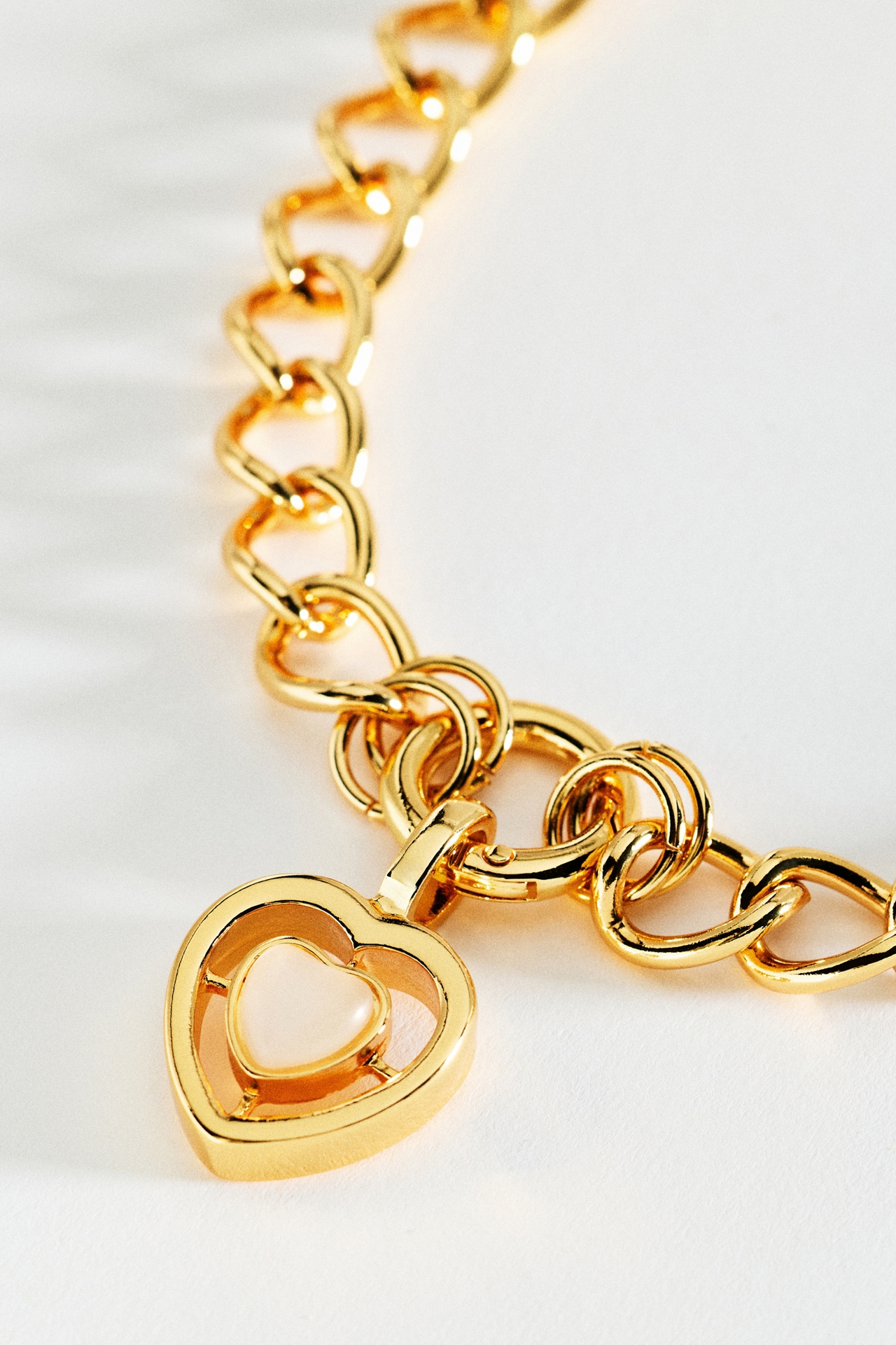 Chunky Heart Chain Necklace