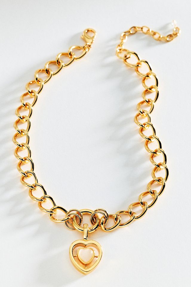 Chunky Heart Chain Necklace #1