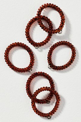 TELETIES Small Coil Hair Ties, Set of 6